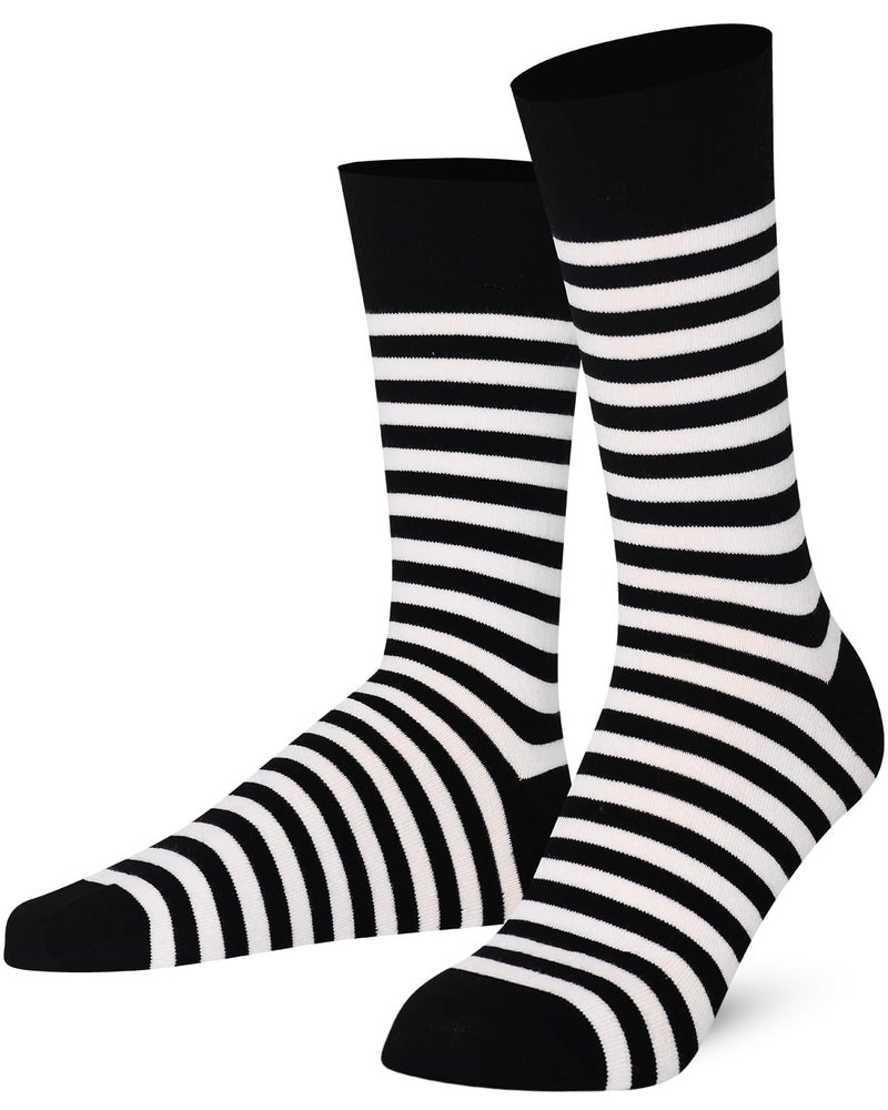 Mysocks Unisex Ankle Socks Stripe White and Black - Image 1